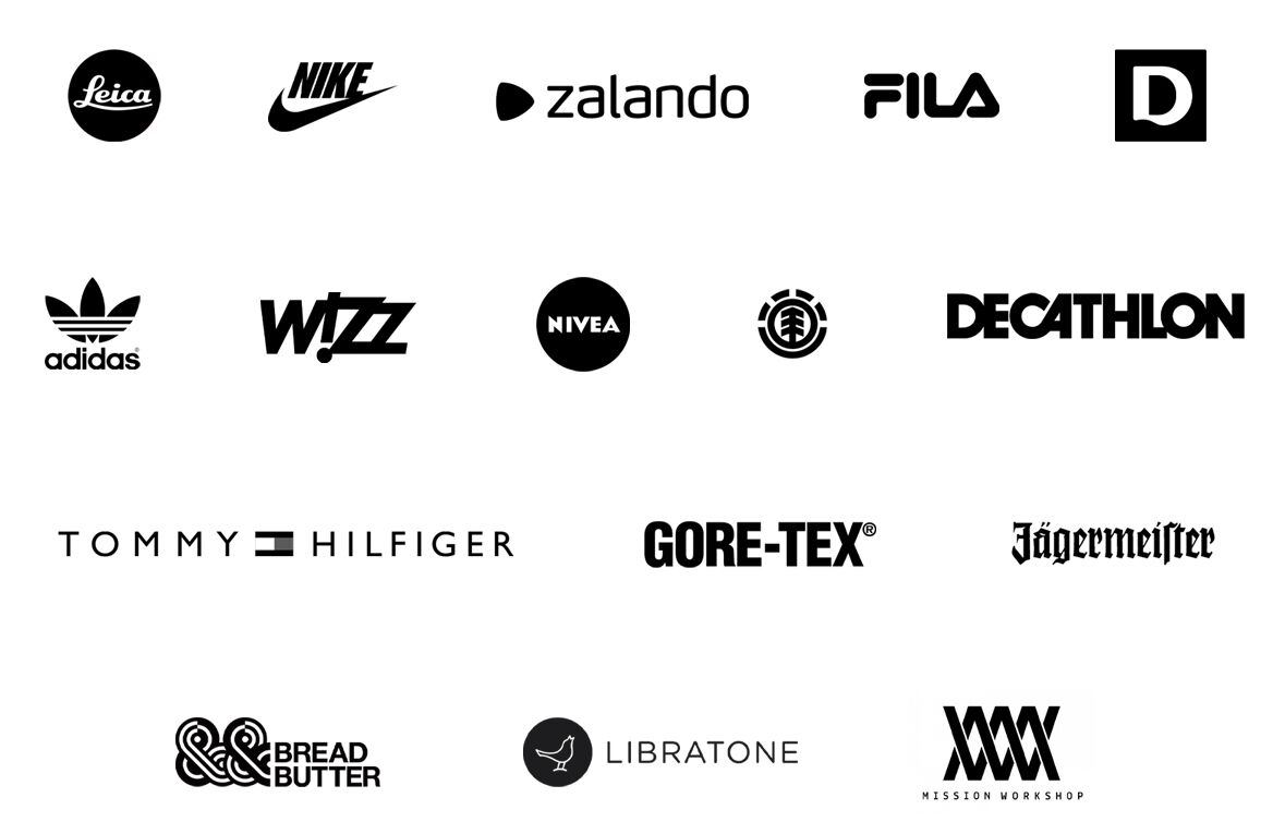 a list with clients logos